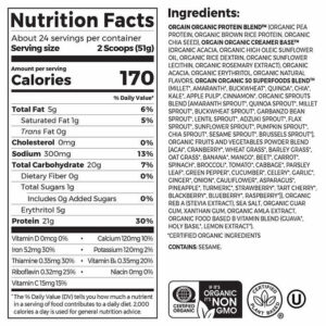 Organic Protein & Superfoods Plant Based Protein Powder